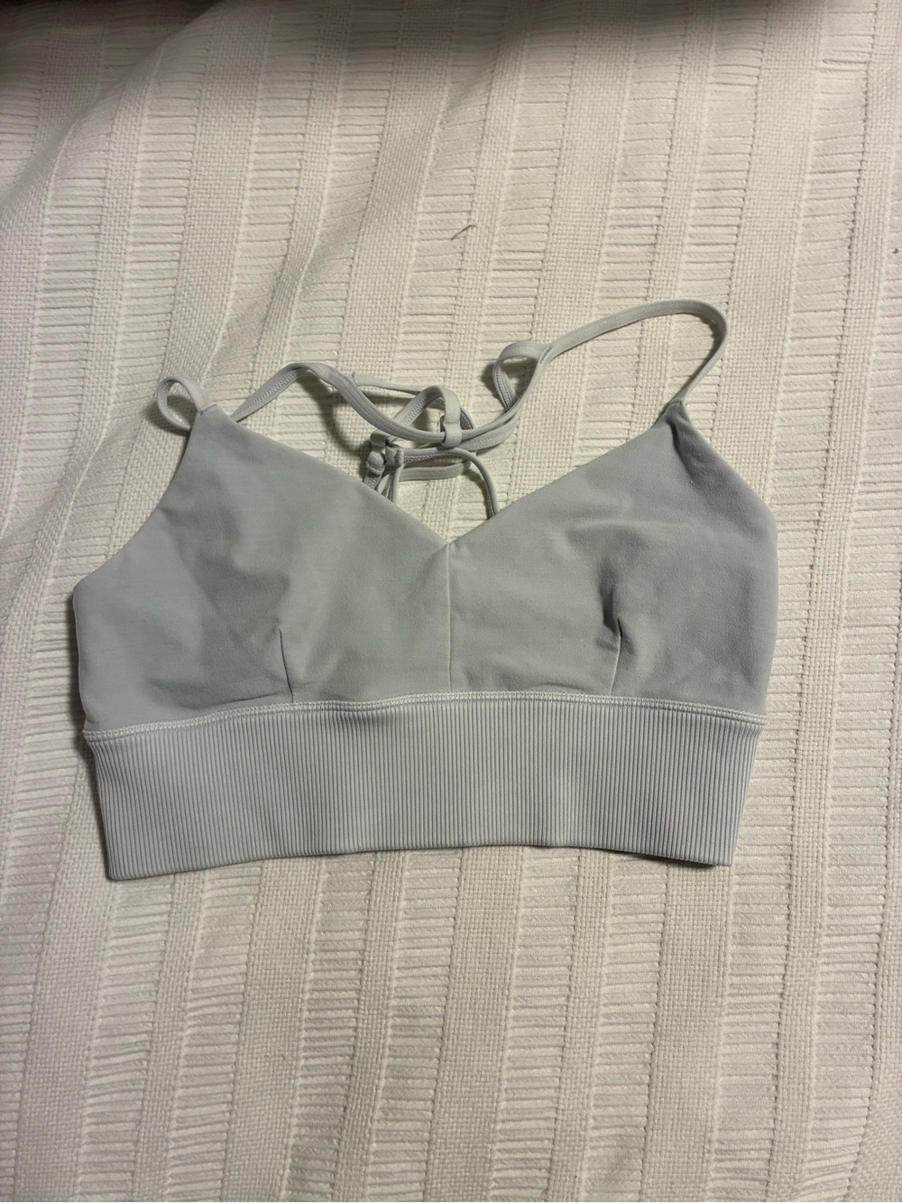 ALO Yoga Light Gray Sports Bra